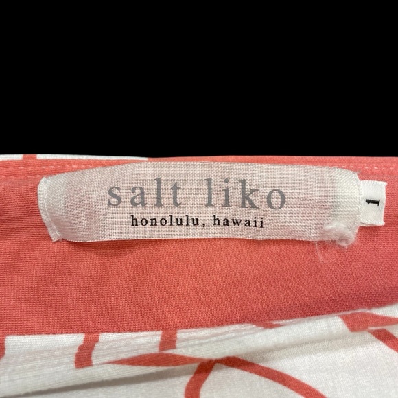 Womens Salt Liko Leggings Sz 1 AOP Hawaiian Tropical Floral Aloha Pink White - Picture 7 of 9